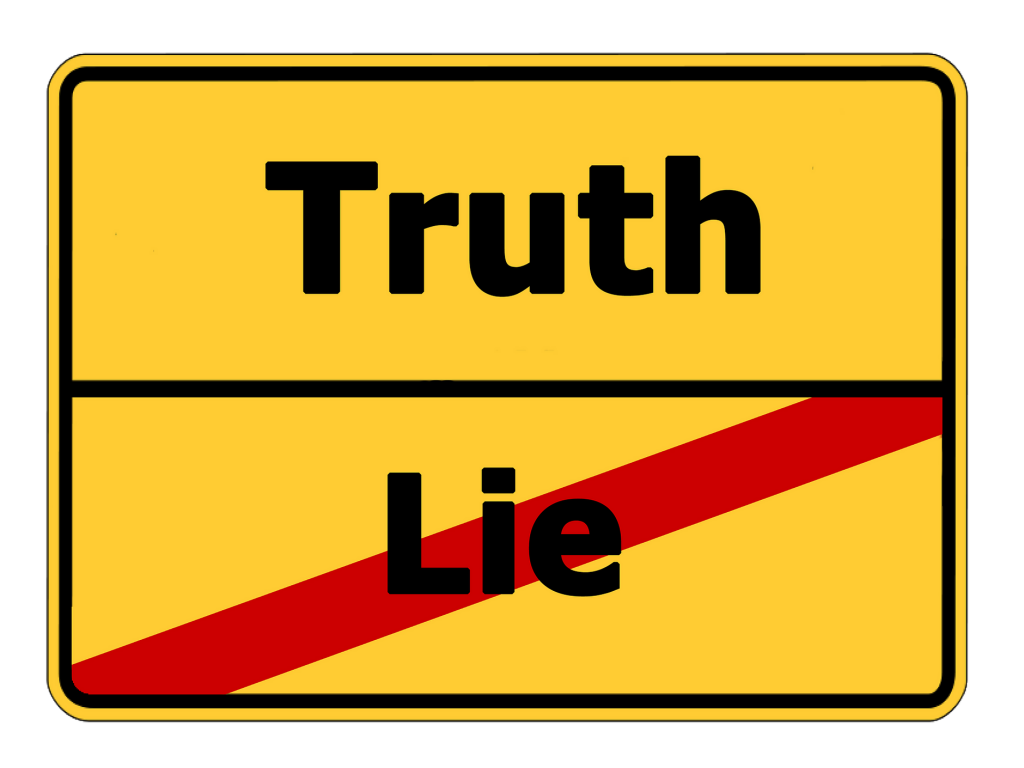 truth lies roadsign